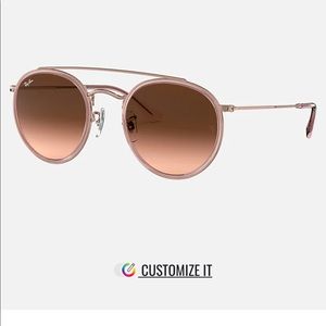 Round Double Bridge Aviator Sunglasses